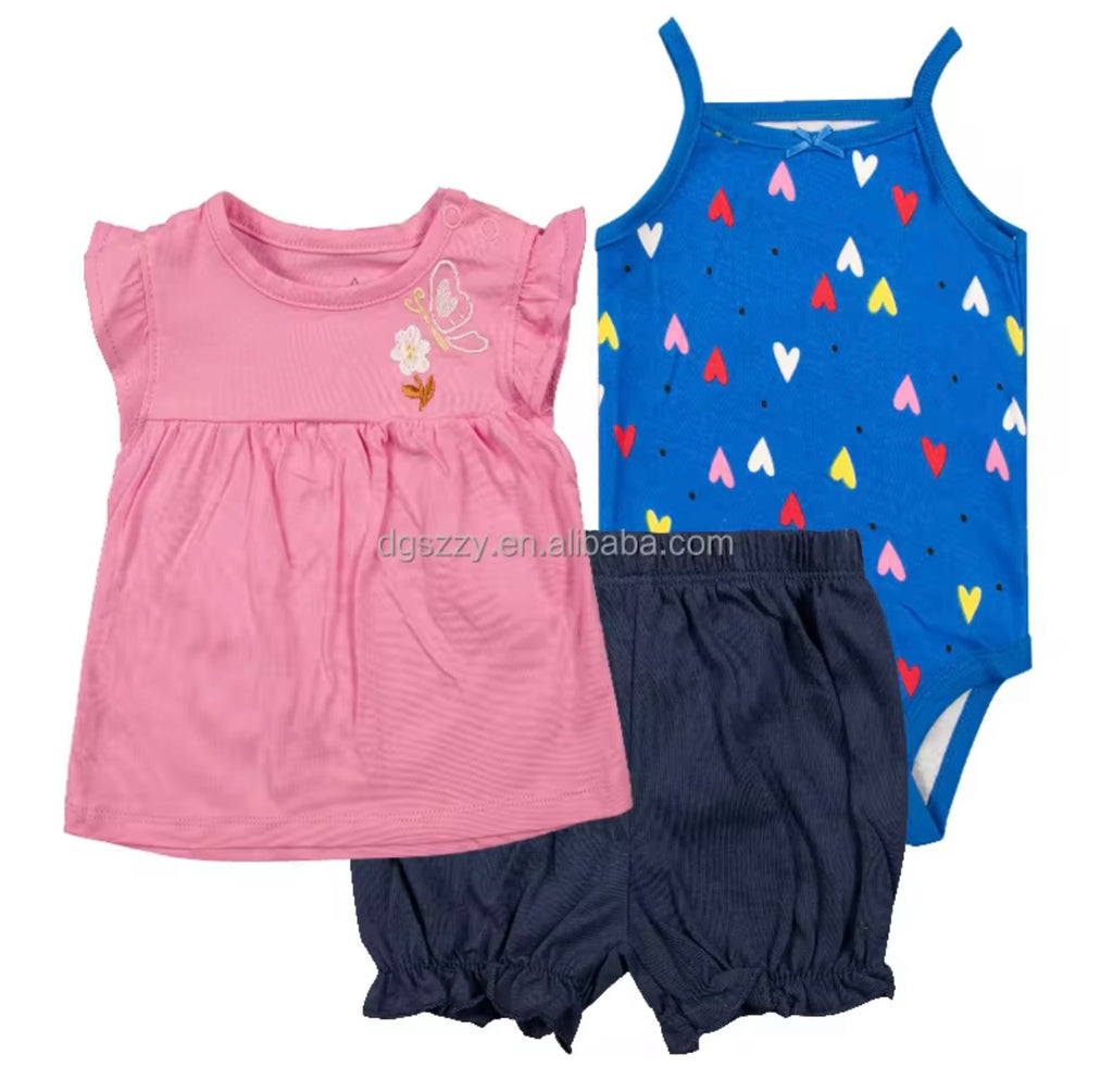 Tedmimak 3pcs Girl Cotton Set