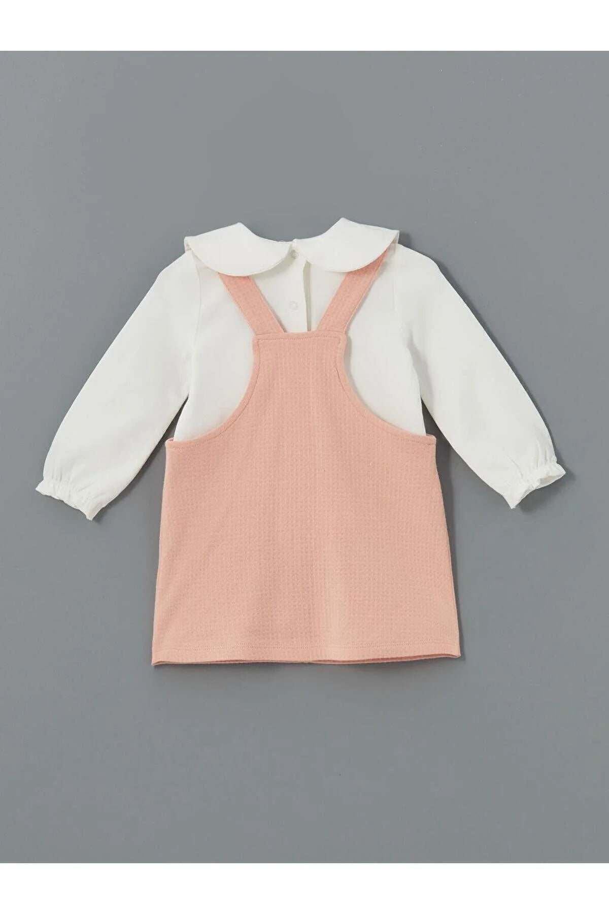 Nara 2pcs Pink & White Dungarees