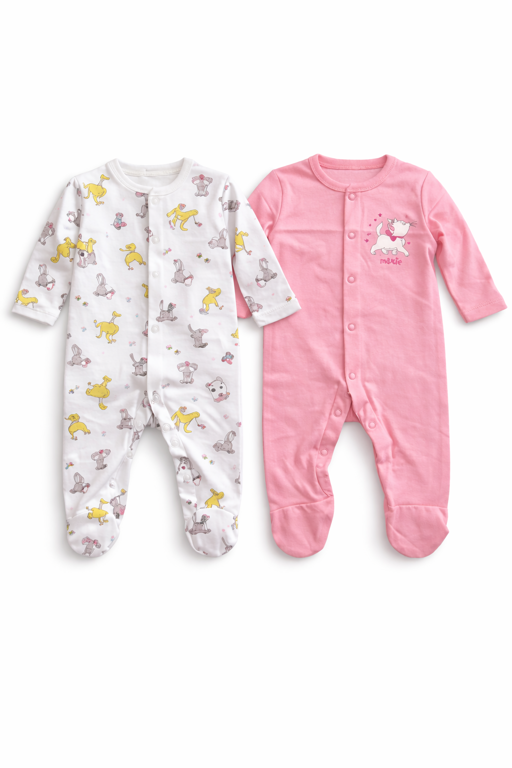 George 2pcs Premie Baby Cotton Sleepsuit