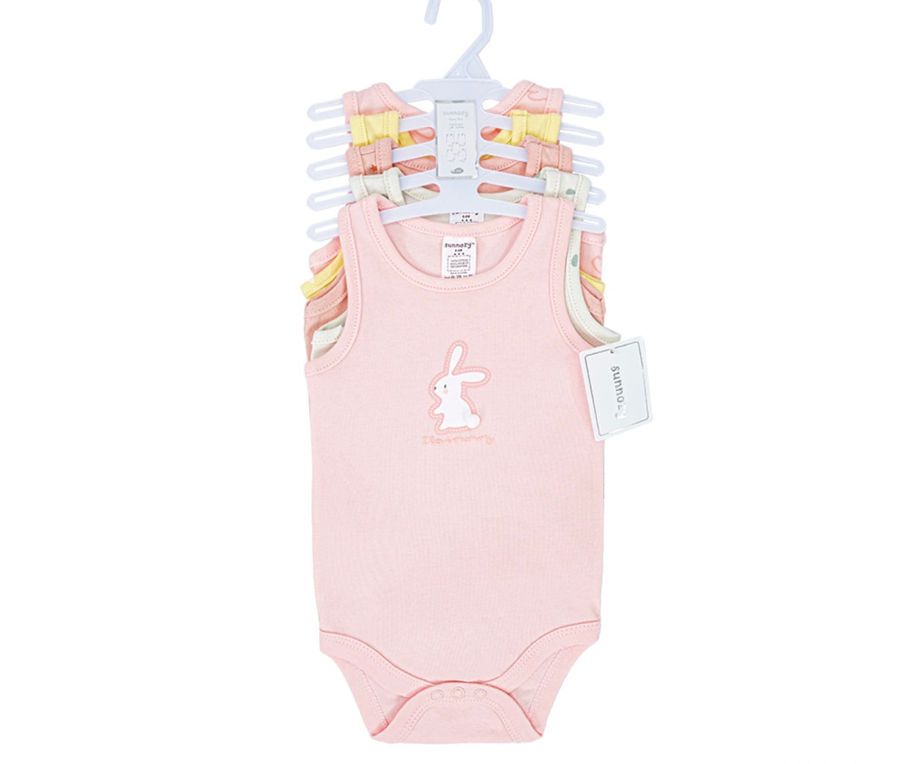 Sunnozy 5pcs Sleeveless Bodysuit