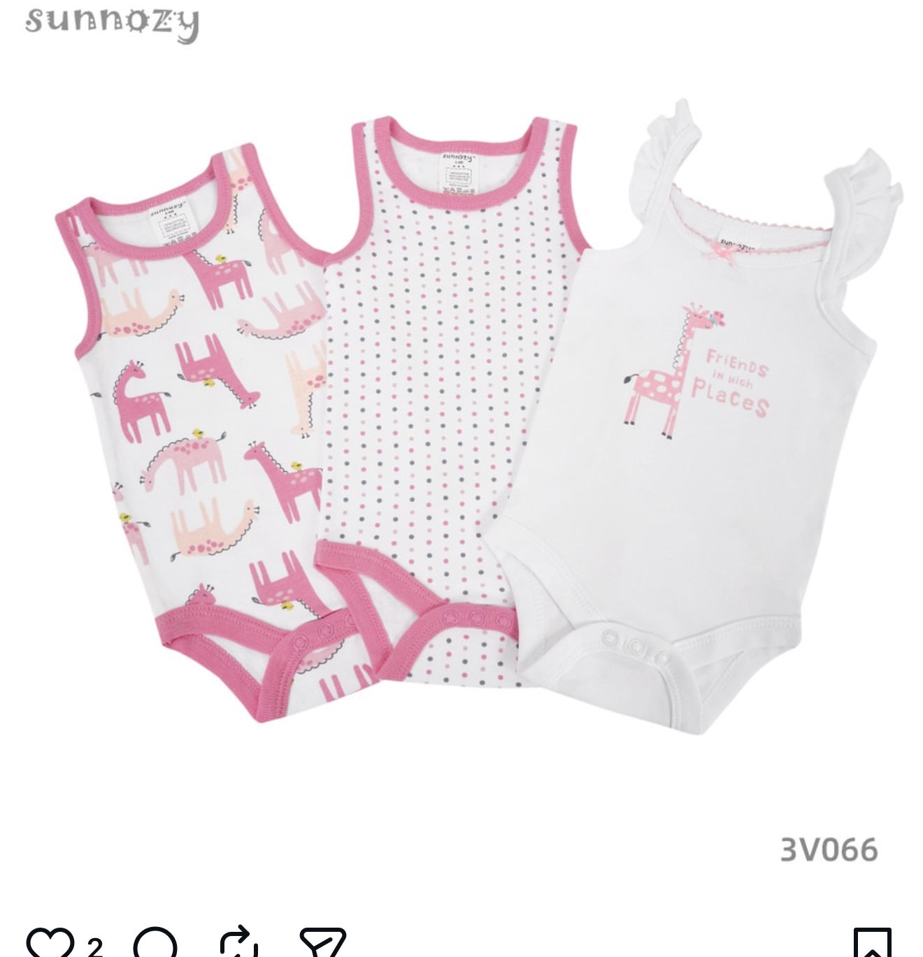 Sunnozy 3pcs Sleeveless Bodysuit