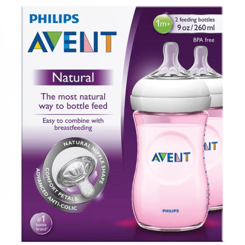 Philips Avent 2pcs Natural Breast Mimic Feeding Bottle