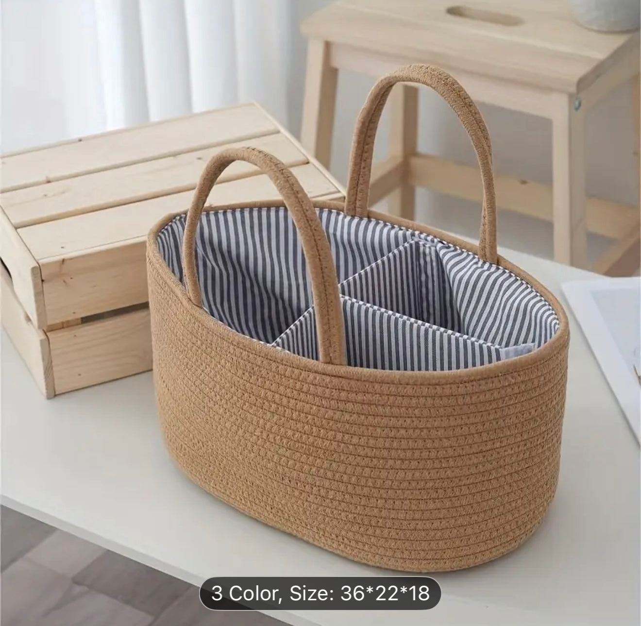 Knitted Diaper Caddy