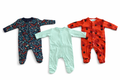 George 3pcs Cotton Zipper Sleepsuit