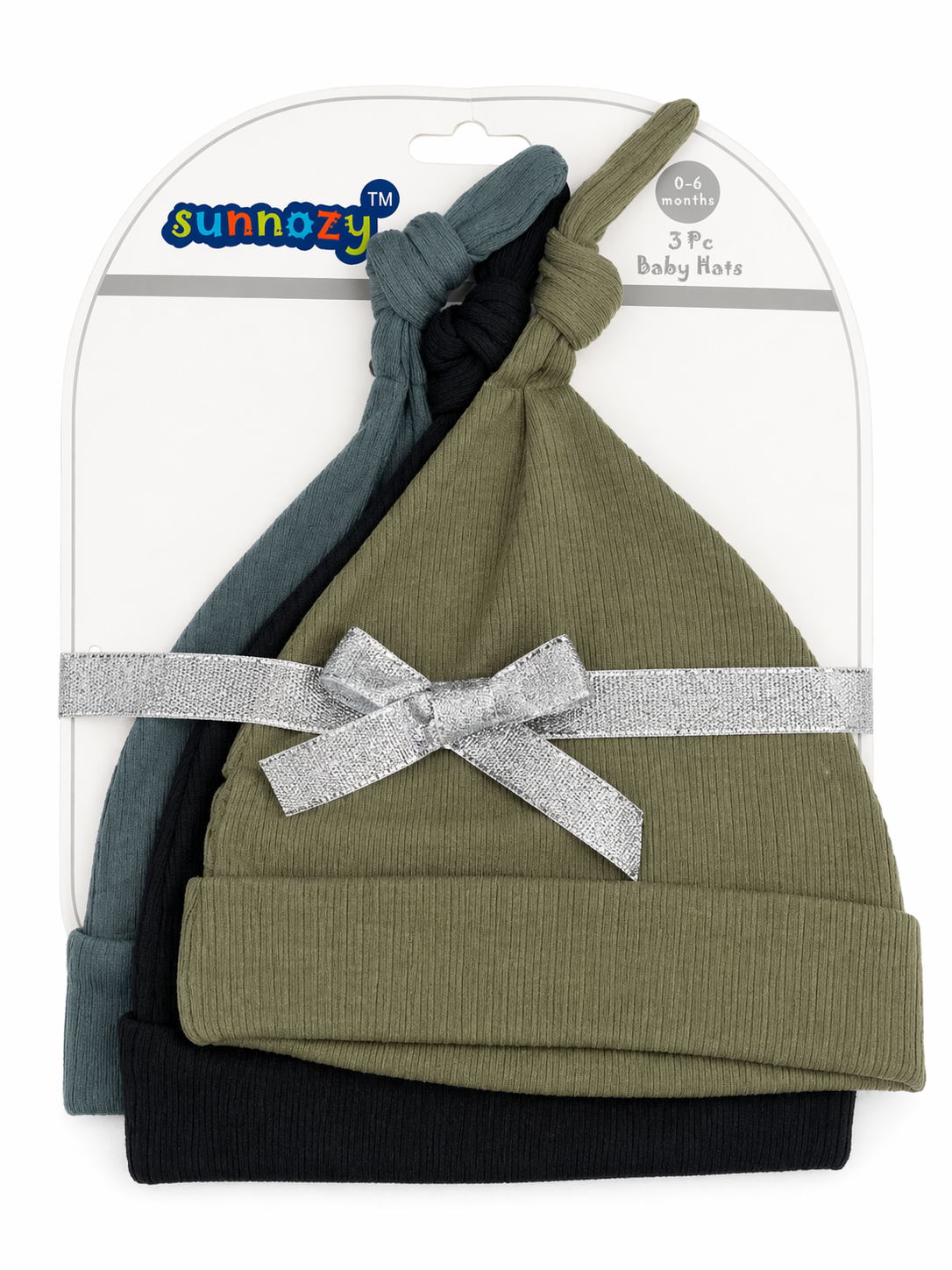 Sunnozy 3pcs Knotted Cotton Hat