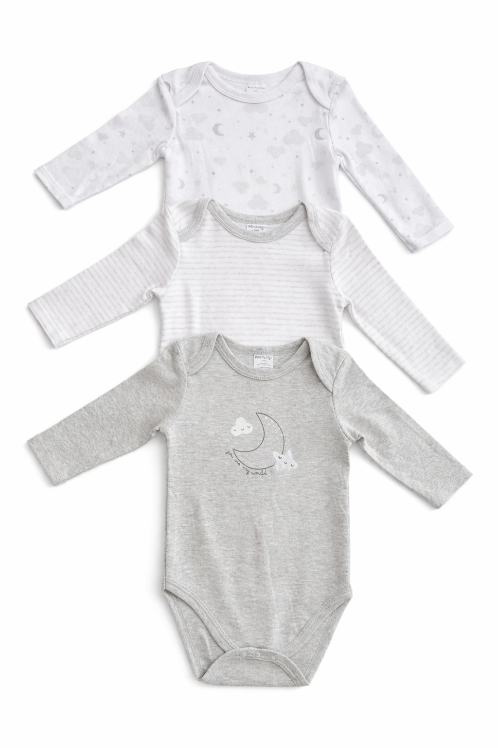 Sunnozy 3pcs Long Sleeves Bodysuit