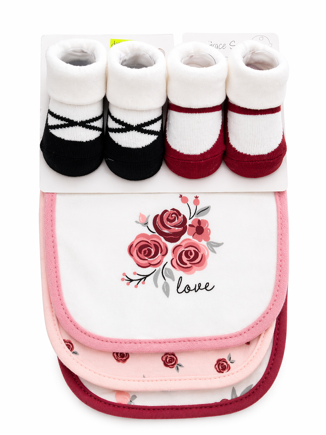 Cotton Bibs And Sock Set