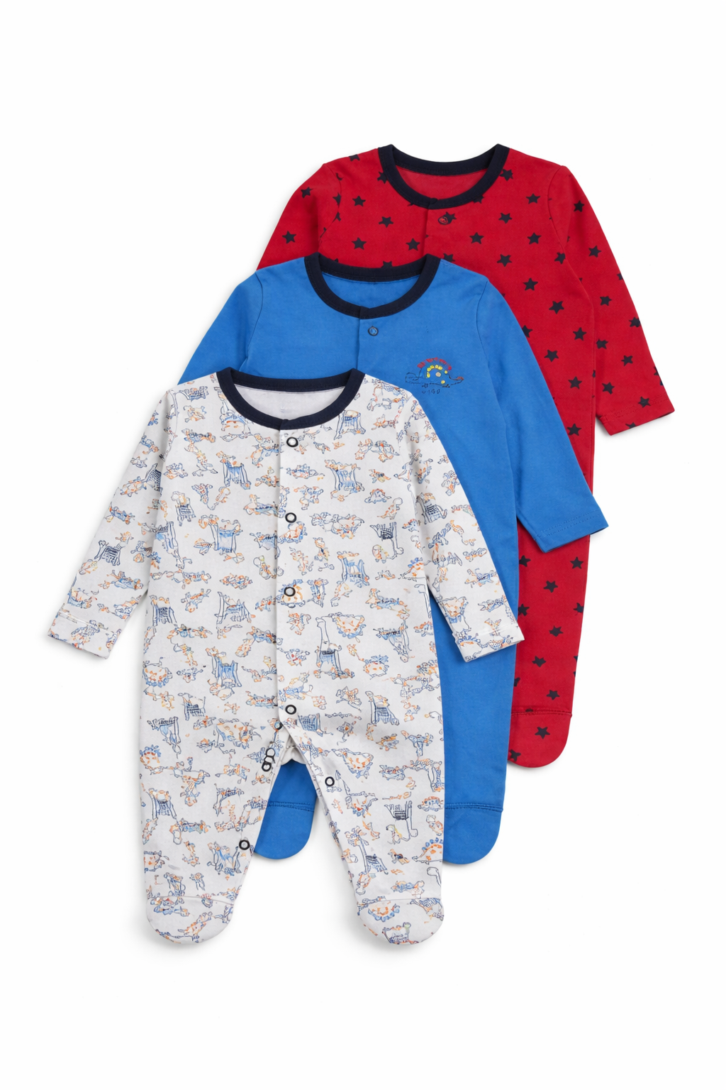 George 3pcs Cotton Sleepsuit