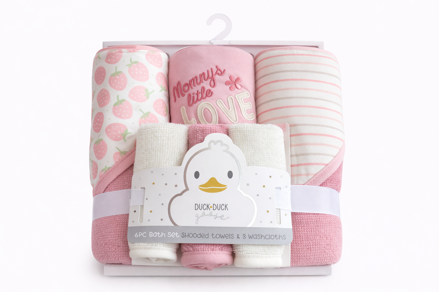 Duck Duck 6pcs Hooded Towels And Washcloth