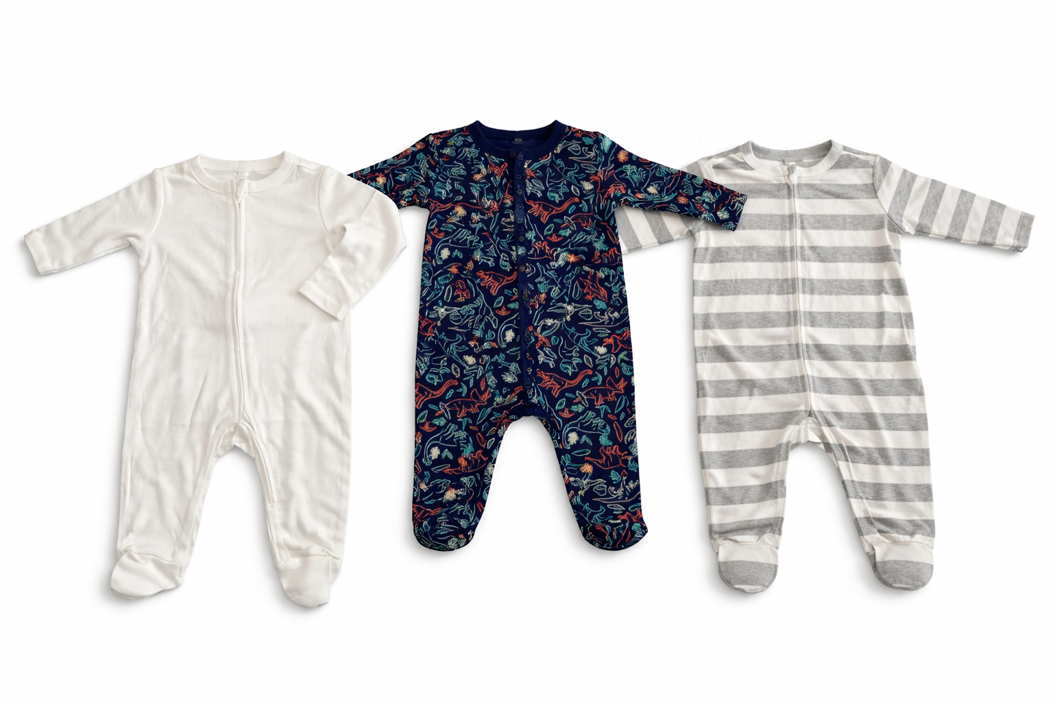 George 3pcs Zipper Sleepsuit