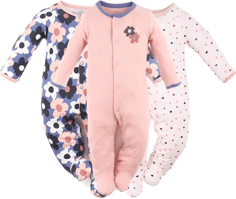 Mamas And Papas 3pcs Footed Cotton Sleepsuit