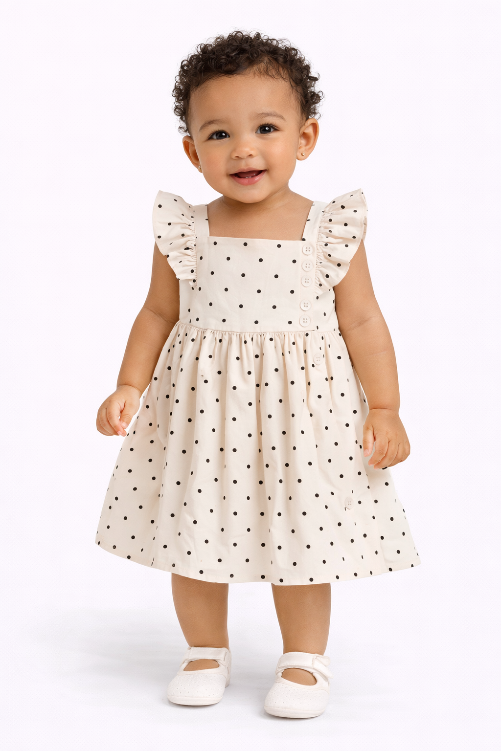 Nara Nude Doted Dress