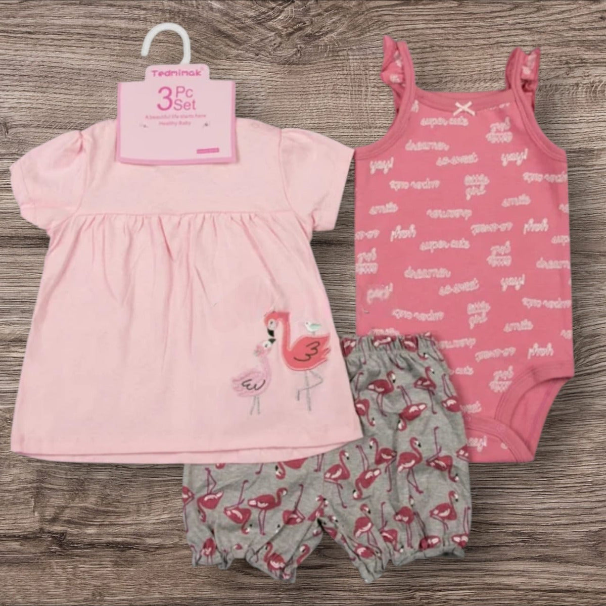 Tedmimak 3pcs Girl Cotton Set