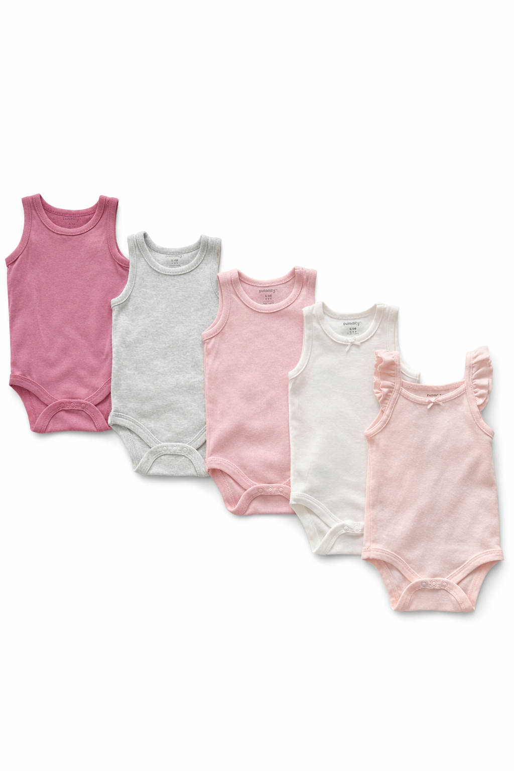 Sunnozy 5pcs Sleeveless Bodysuit