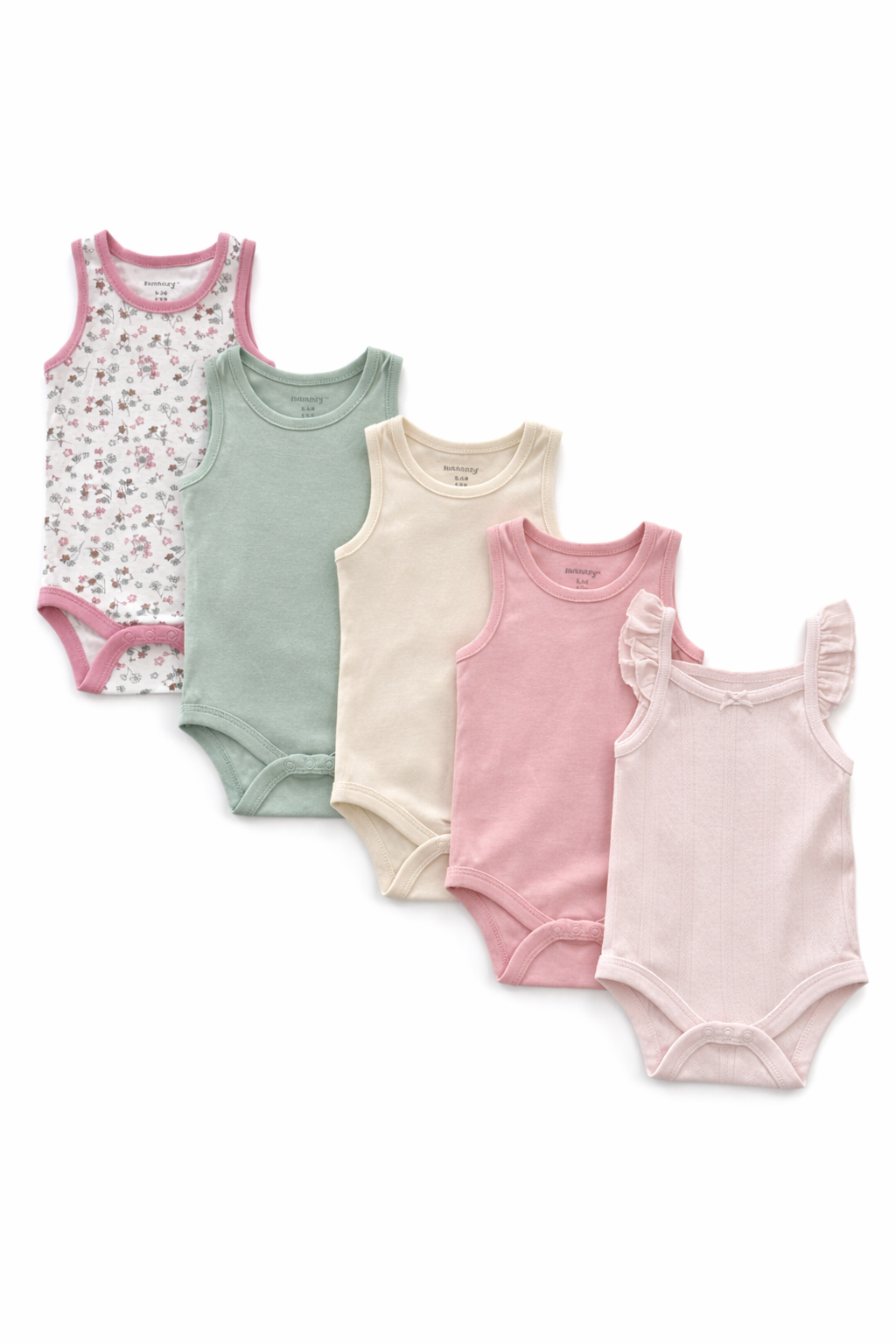 Sunnozy 5pcs Sleeveless Bodysuit
