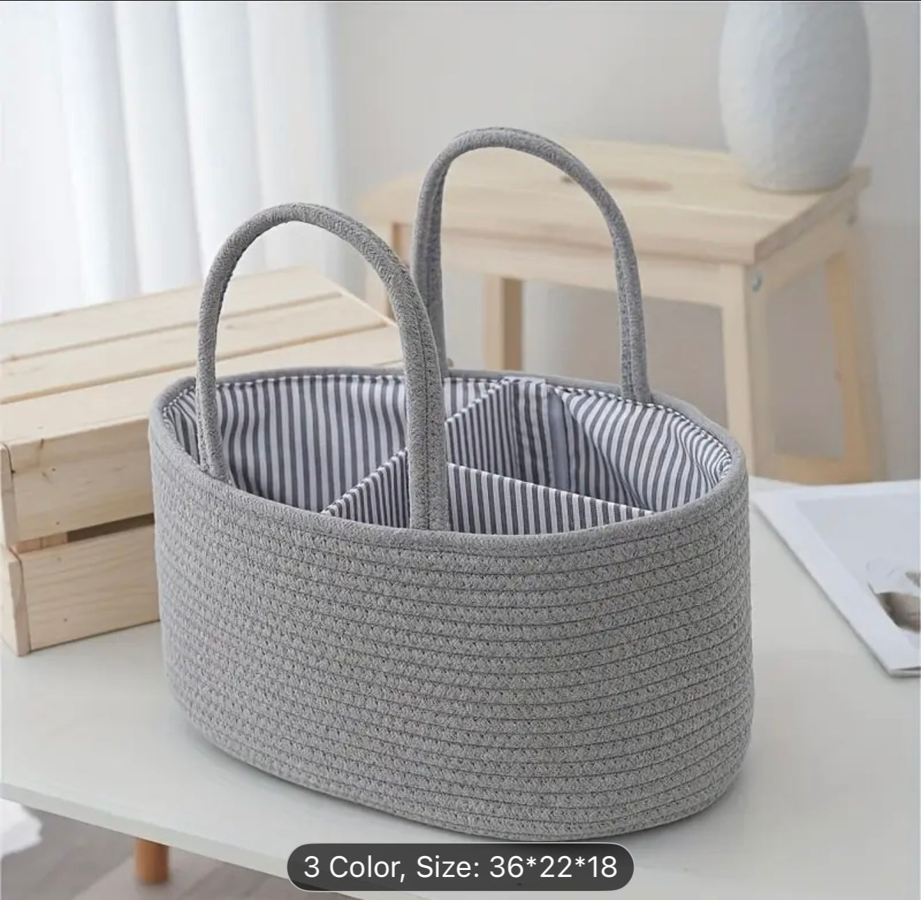 Knitted Diaper Caddy