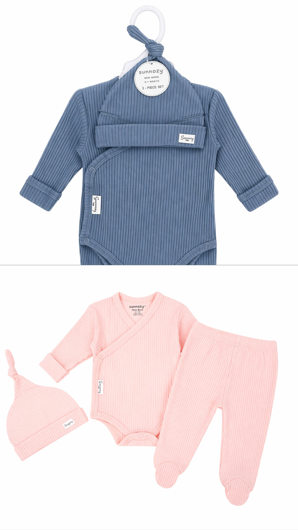 Sunnozy 3pcs Newborn Welcome Plain Set