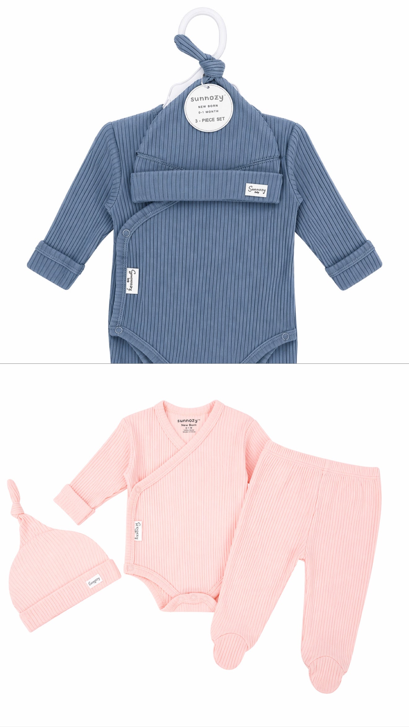 Sunnozy 3pcs Newborn Welcome Plain Set