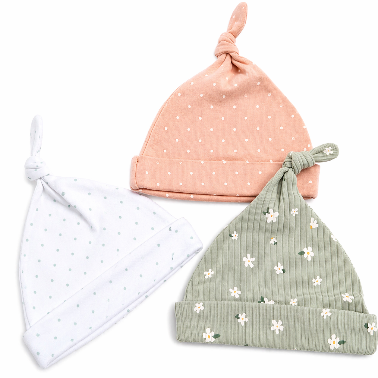 Sunnozy 3pcs Knotted Cotton Hat