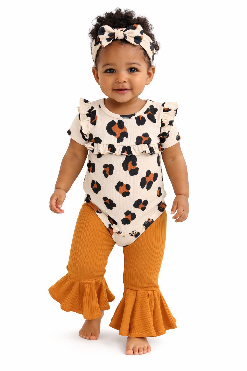 Sunnozy 3pcs Girl Top & Flare Pant