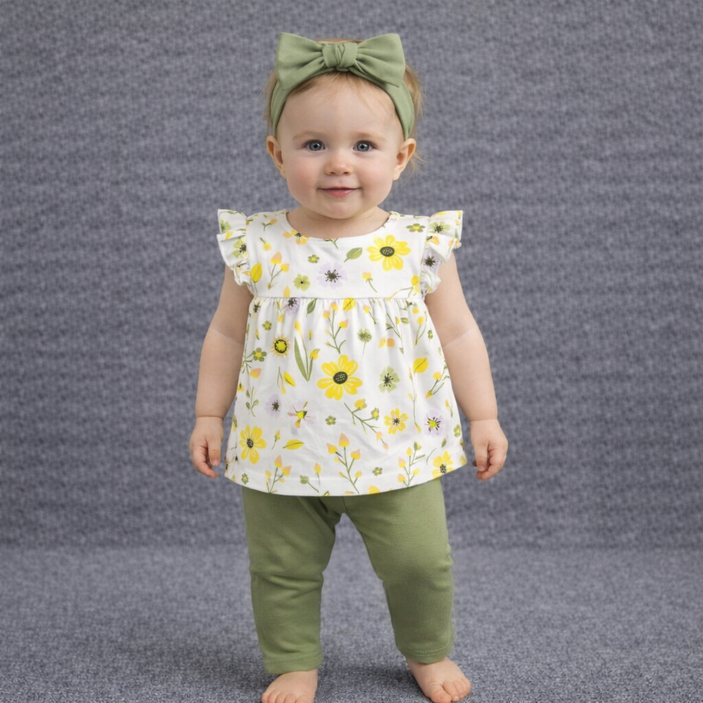 Tedmimak 3 Pcs Girl Set Green