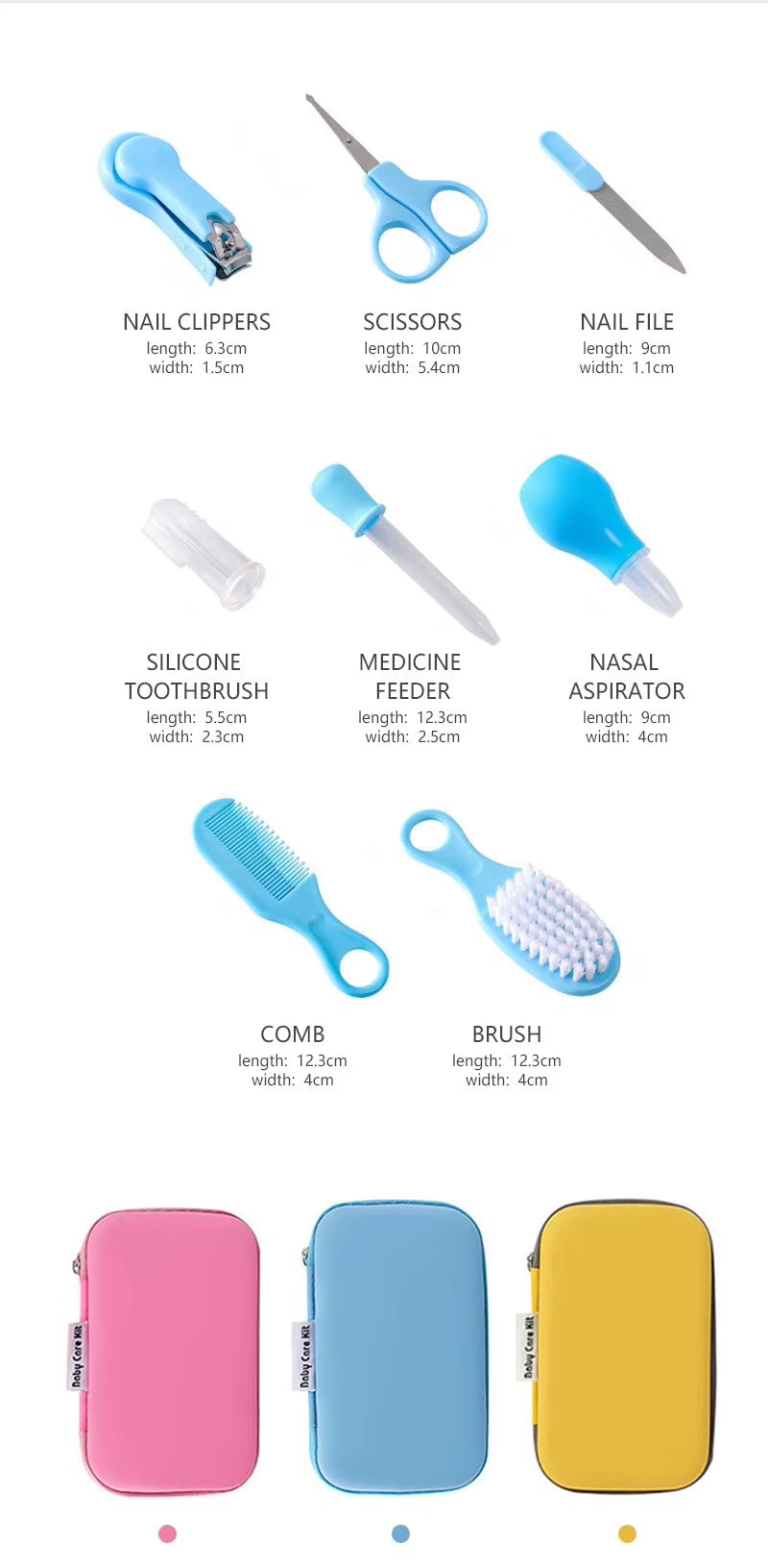 Baby Care Kit 8 pcs Grooming Set