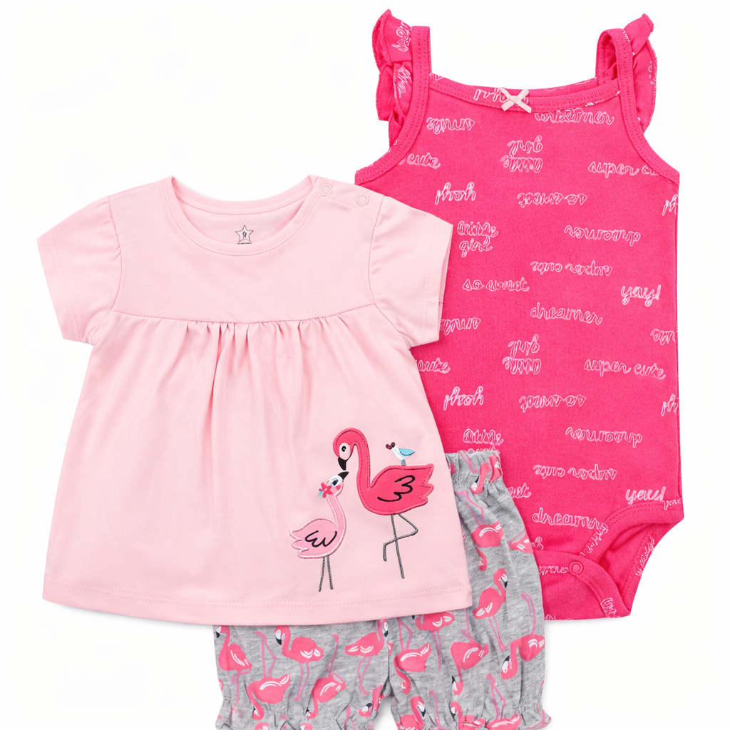 Tedmimak 3pcs Girl Cotton Set