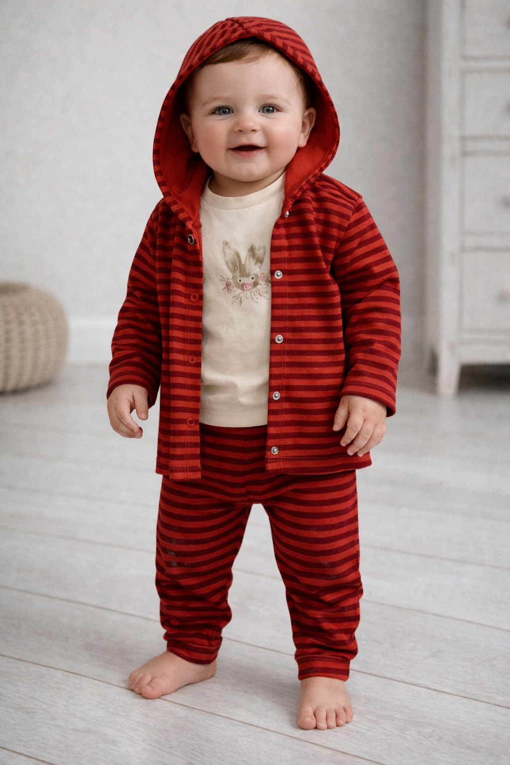 Eslenza 3 Pcs Boys Set With Hooded Jacket