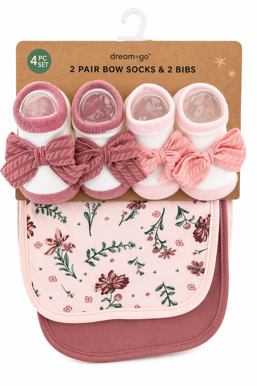 Cotton Bibs And Sock Set