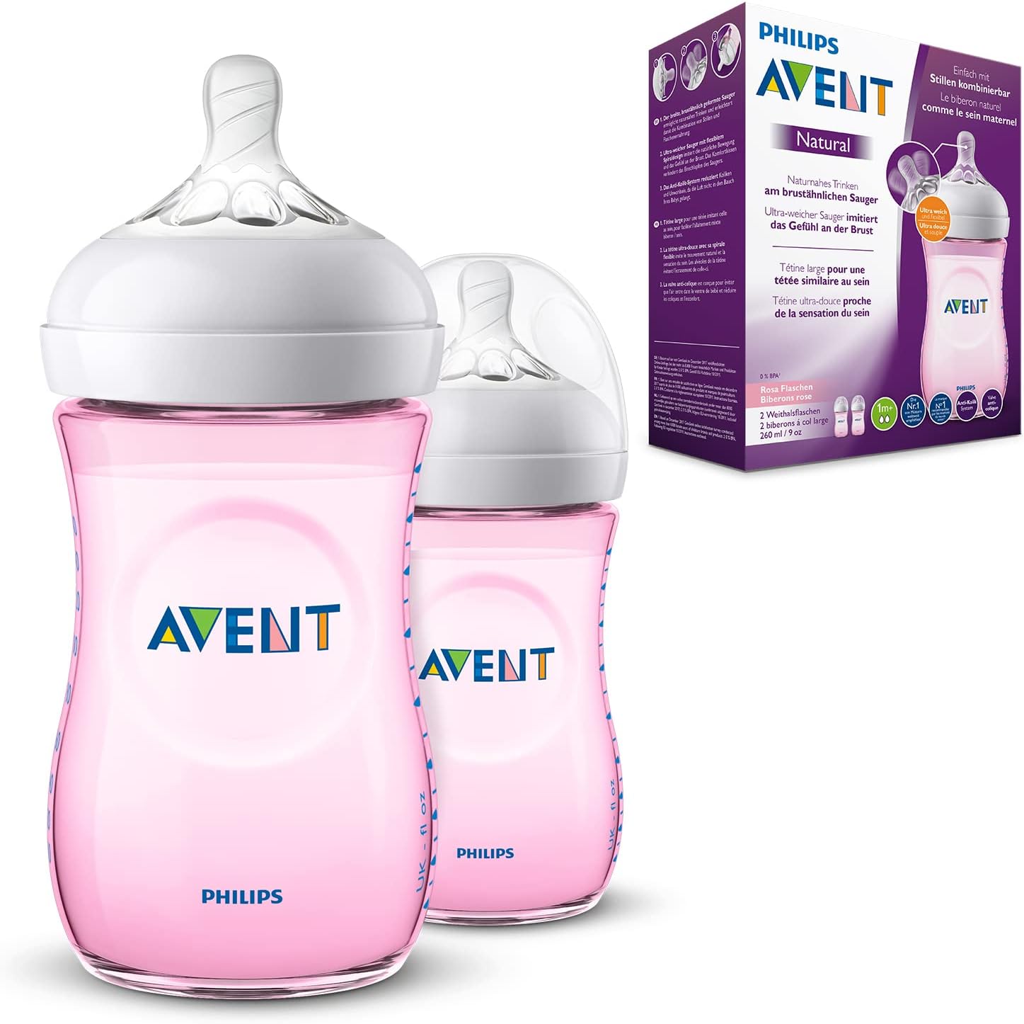 Philips Avent 2pcs Natural Breast Mimic Feeding Bottle