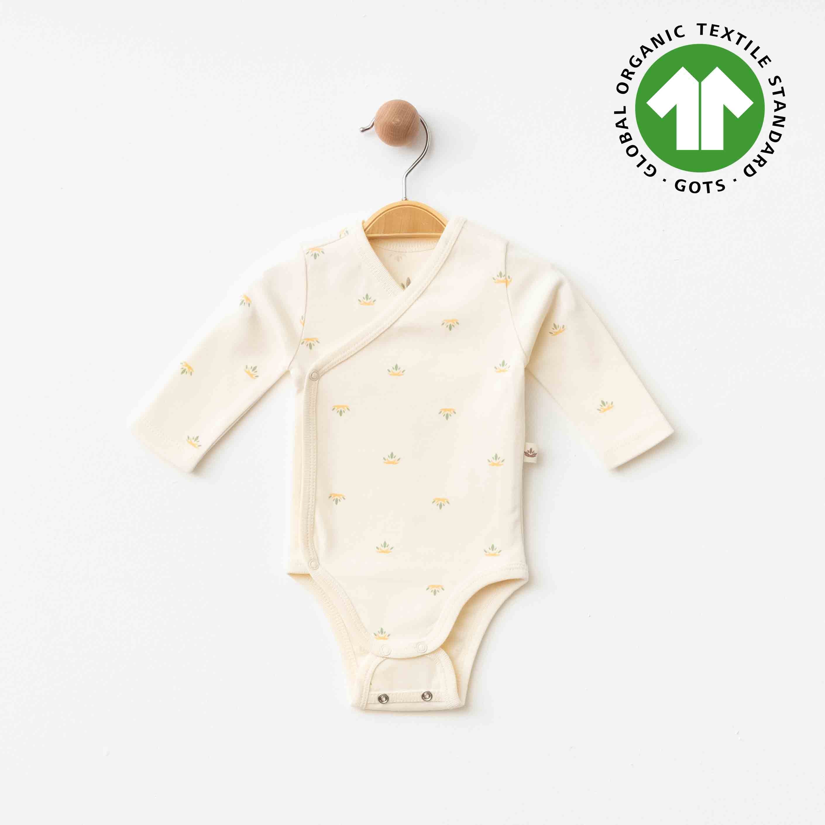 Eslenza 1pc Long Sleeves Organic Cotton Bodysuit
