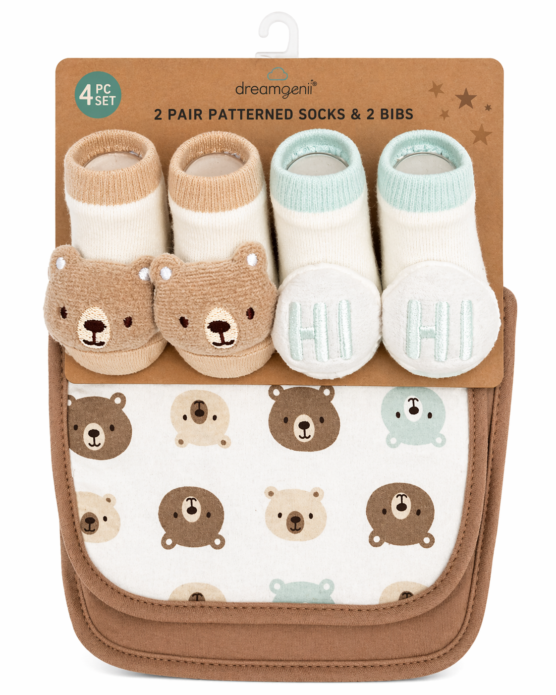 Cotton Bibs And Sock Set