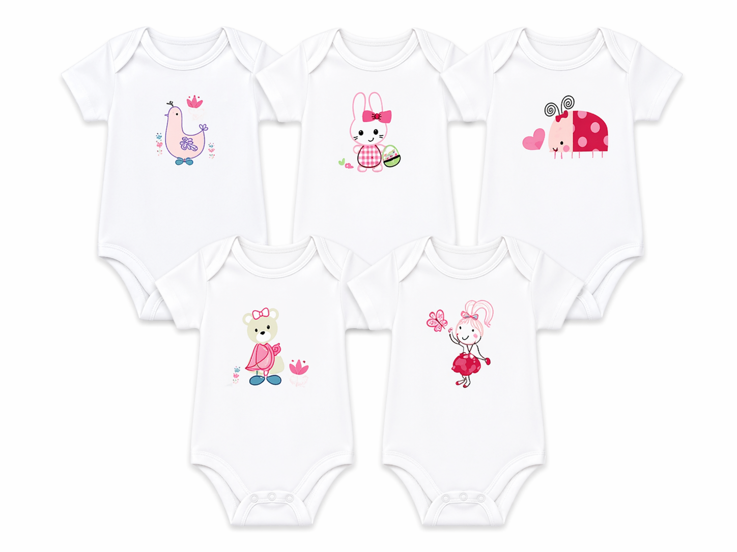 Happy Time 5pcs Sleeveless Bodysuit