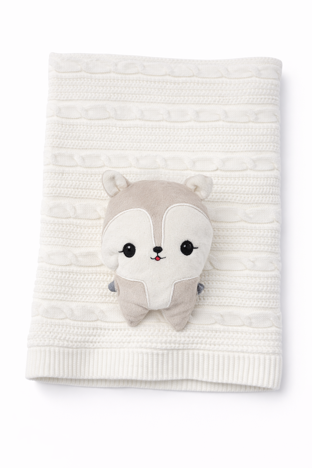 Caramini Knitted Blanket With Buddy
