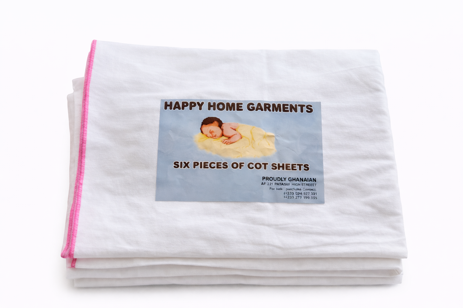 Happy Home 6pcs Cot Sheet Set 1 Yard