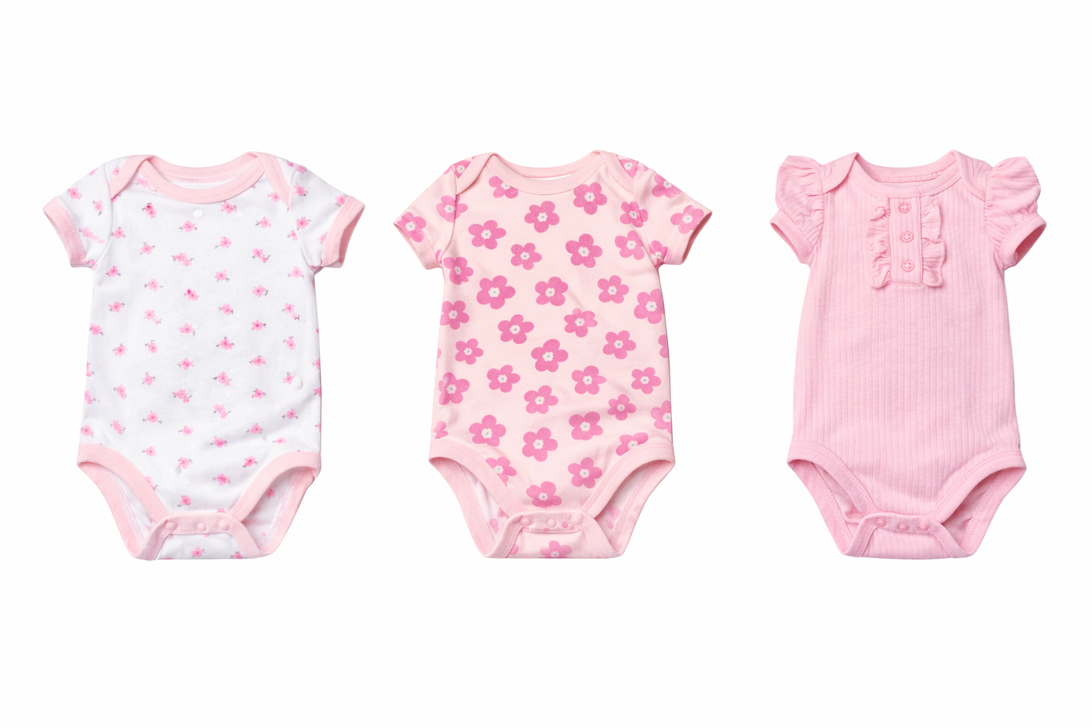 Sunnozy 3 Pcs Girls Bodysuit