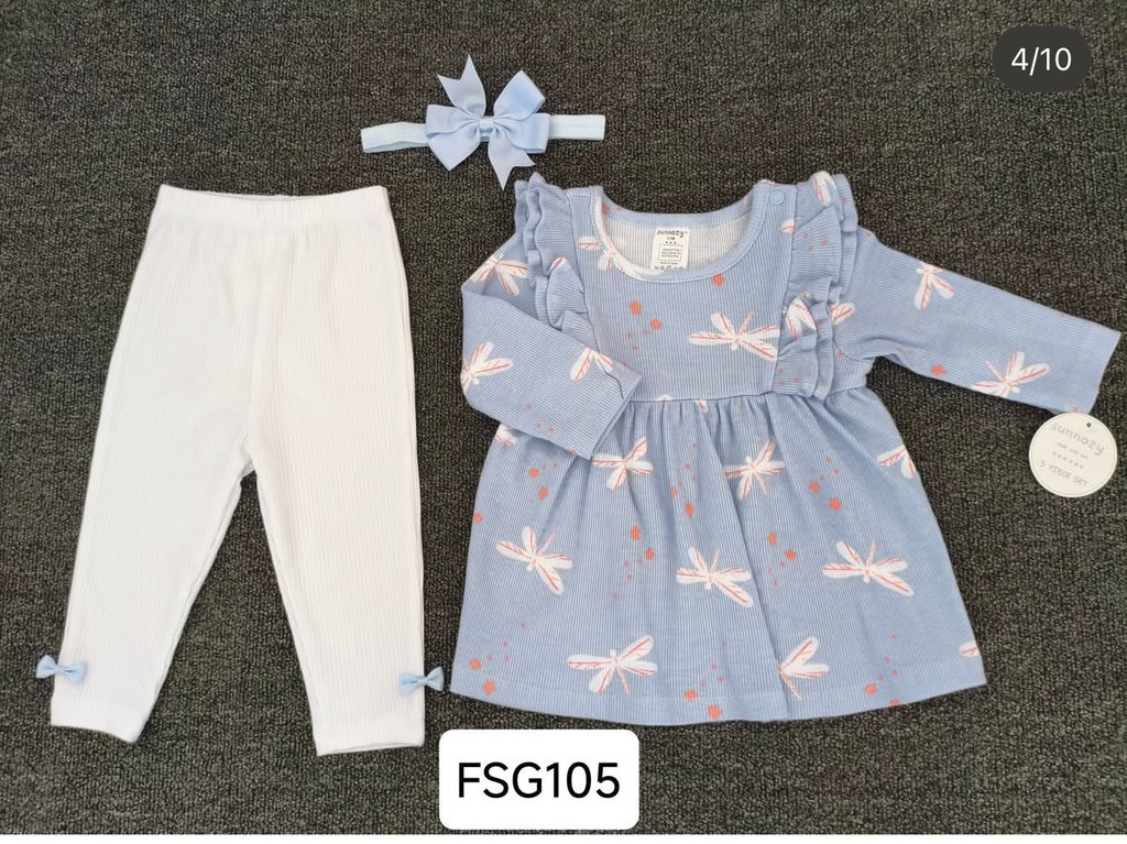 Sunnozy 3 PCs Girl Set With Headband