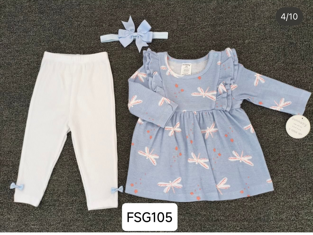 Sunnozy 3 PCs Girl Set With Headband