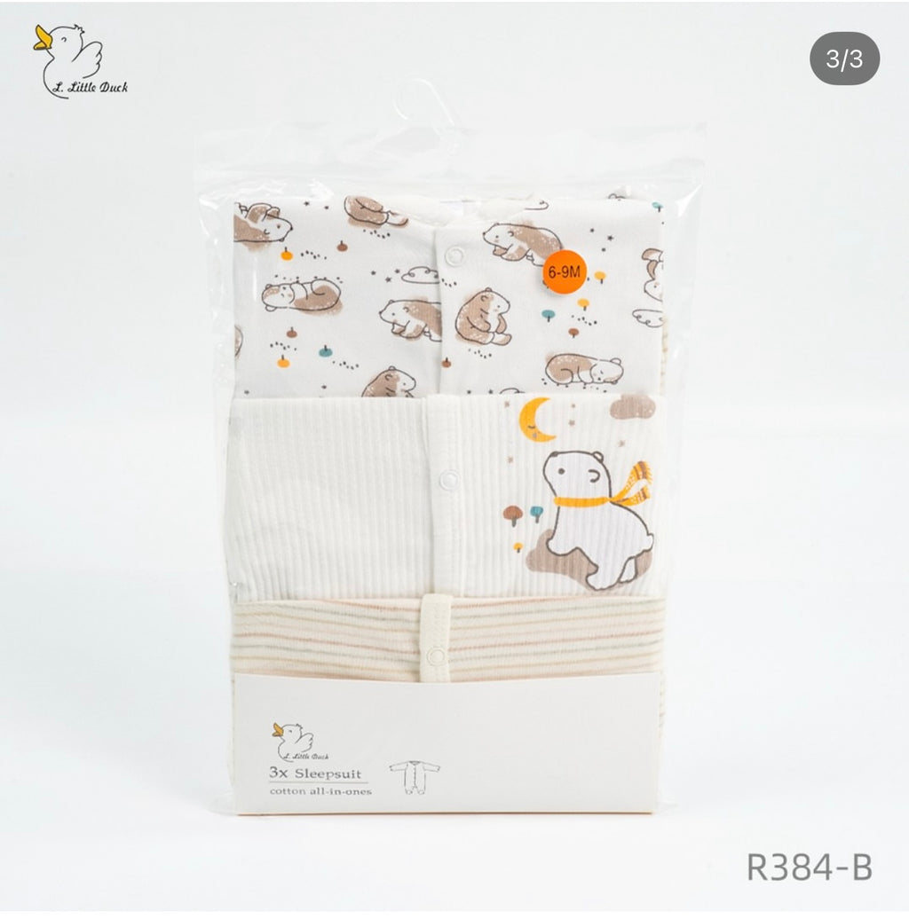 Little Duck 3pcs Footed Sleepsuit