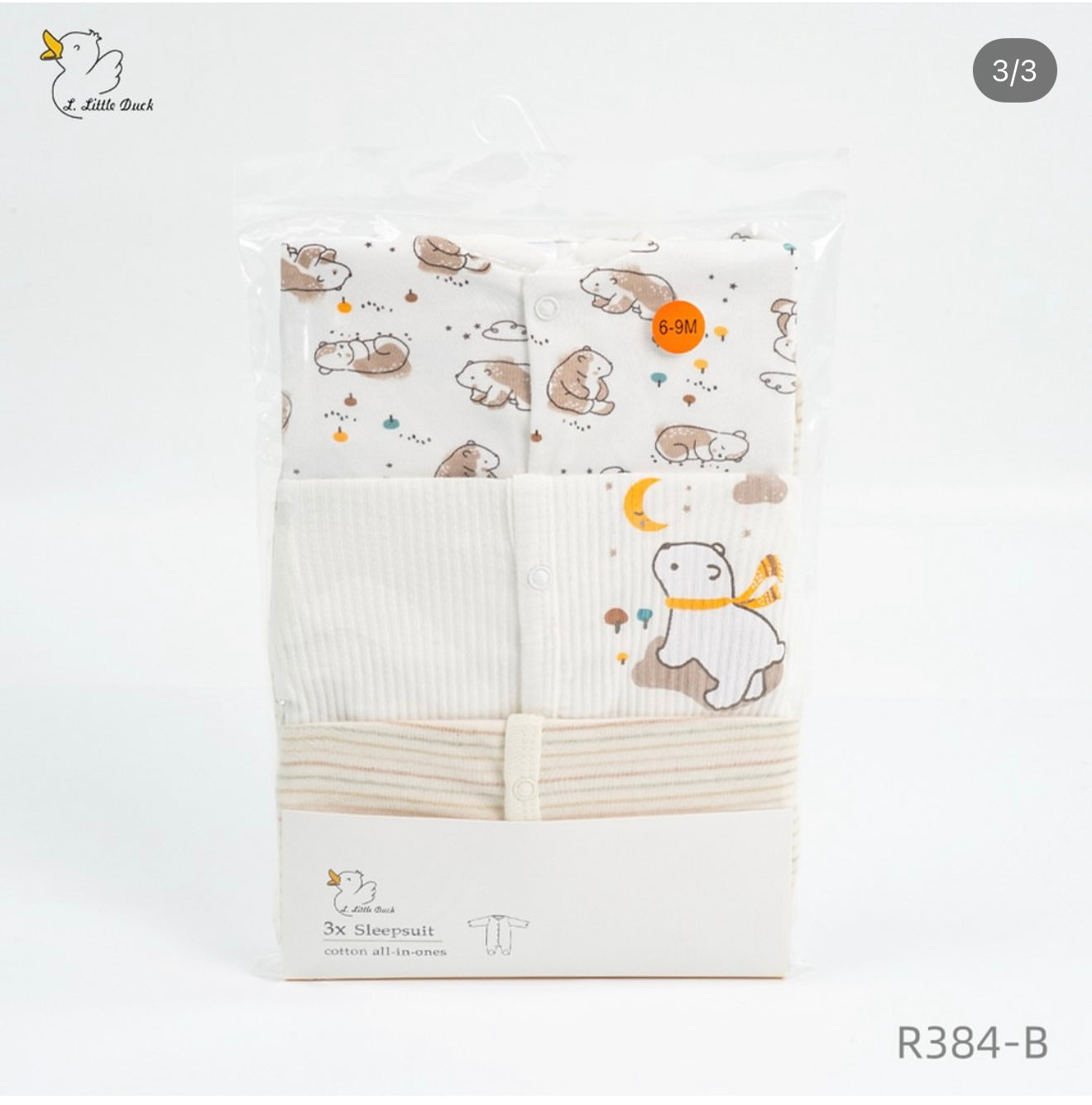 Little Duck 3pcs Footed Sleepsuit