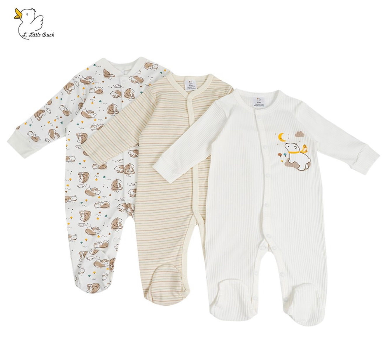 Little Duck 3pcs Footed Sleepsuit