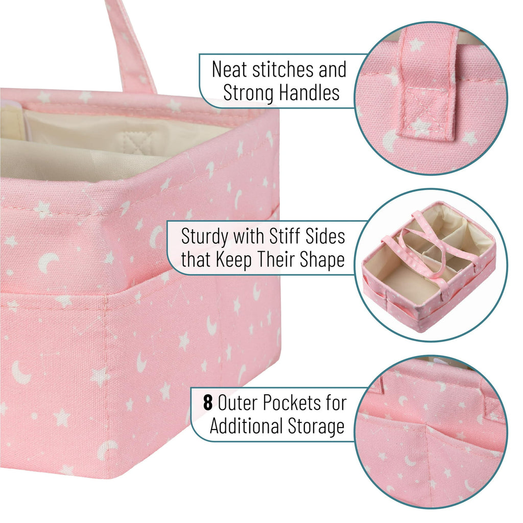 Stars Fabric Diaper Caddy