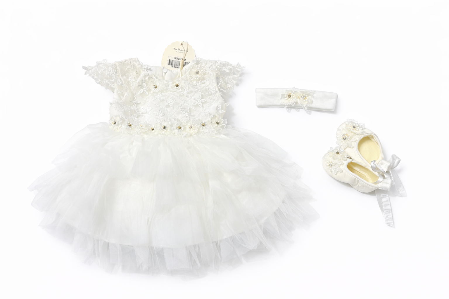 Miss Debbie 3 PCs Girls Christening Set