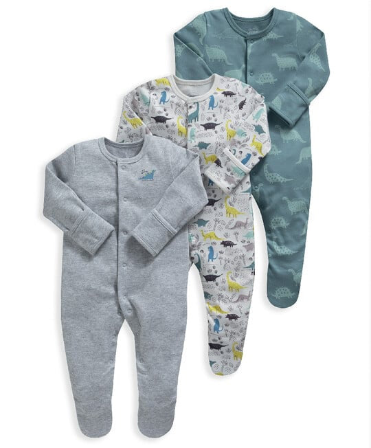 Mamas And Papas 3pcs Footed Cotton Sleepsuit