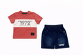 Lytxt 2 Pcs Boys 1972 Top And Jeans Shorts