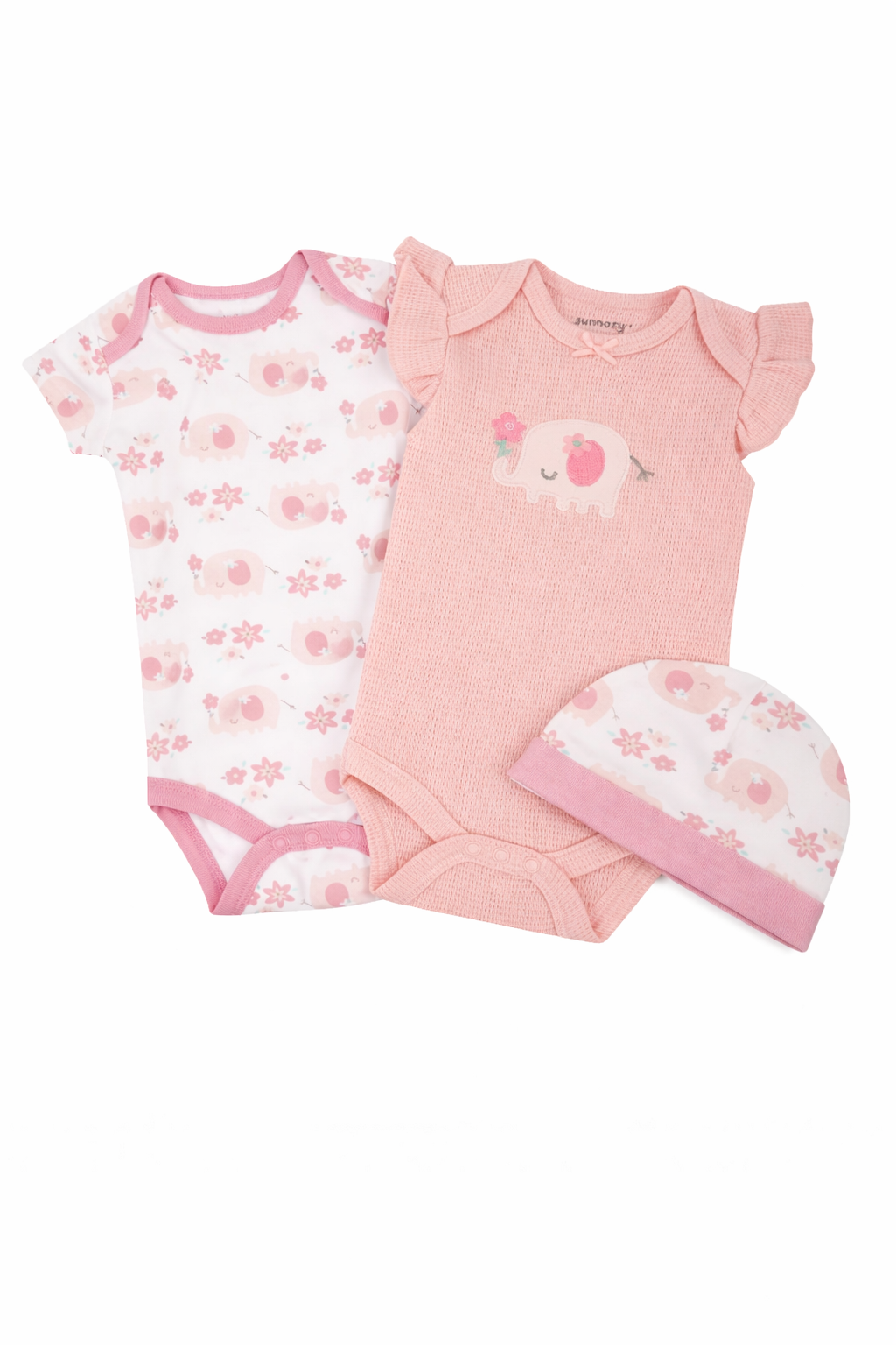 Sunnozy 3pcs Bodysuit Set With Hat