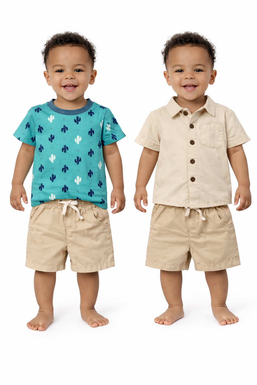 Cute Koala 3 pcs Boys Cotton Khaki Set