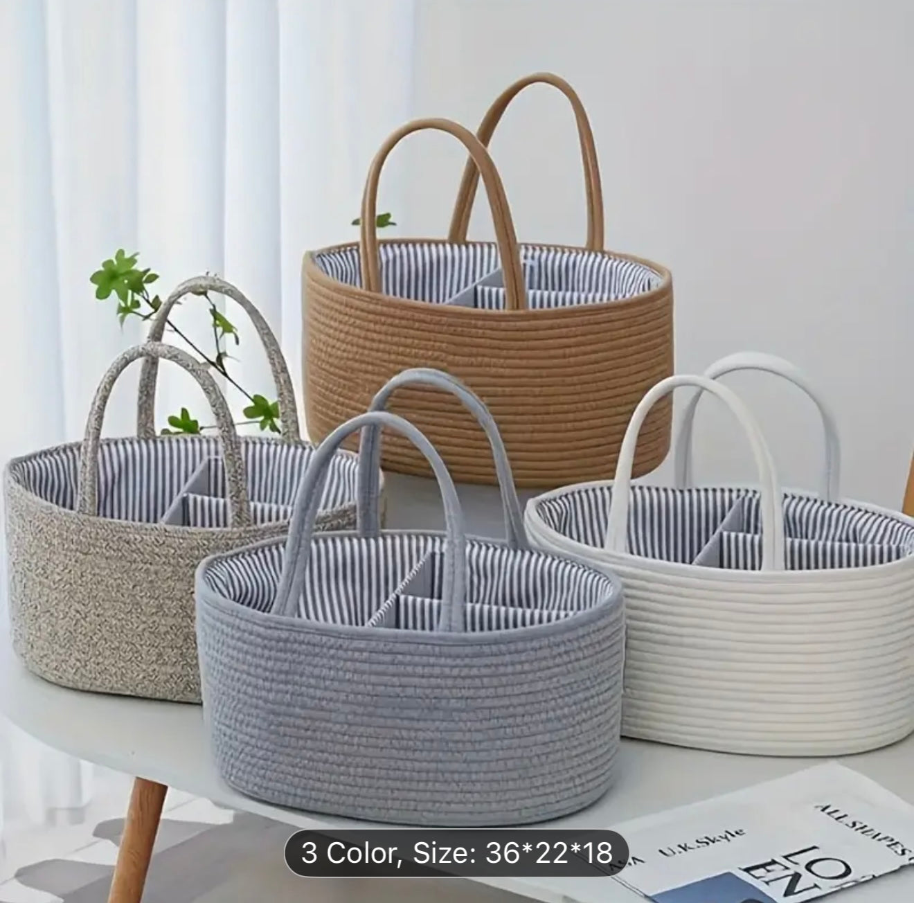Knitted Diaper Caddy