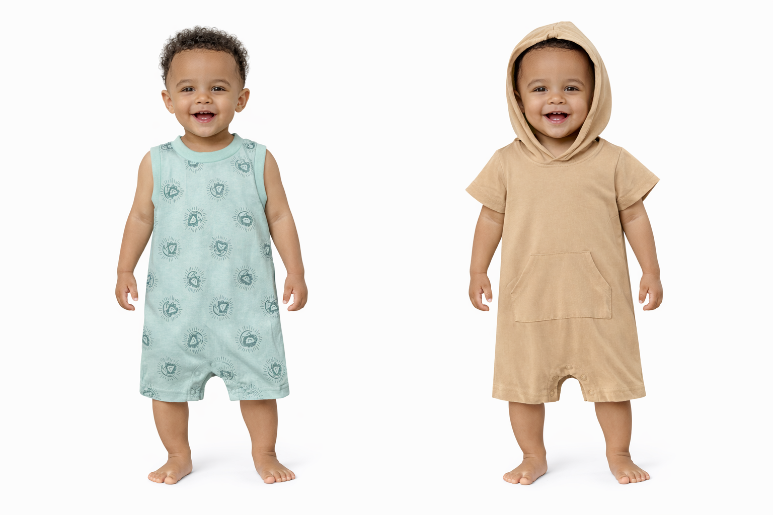 Cute Koala 2 Pcs  Romper With Hoodie