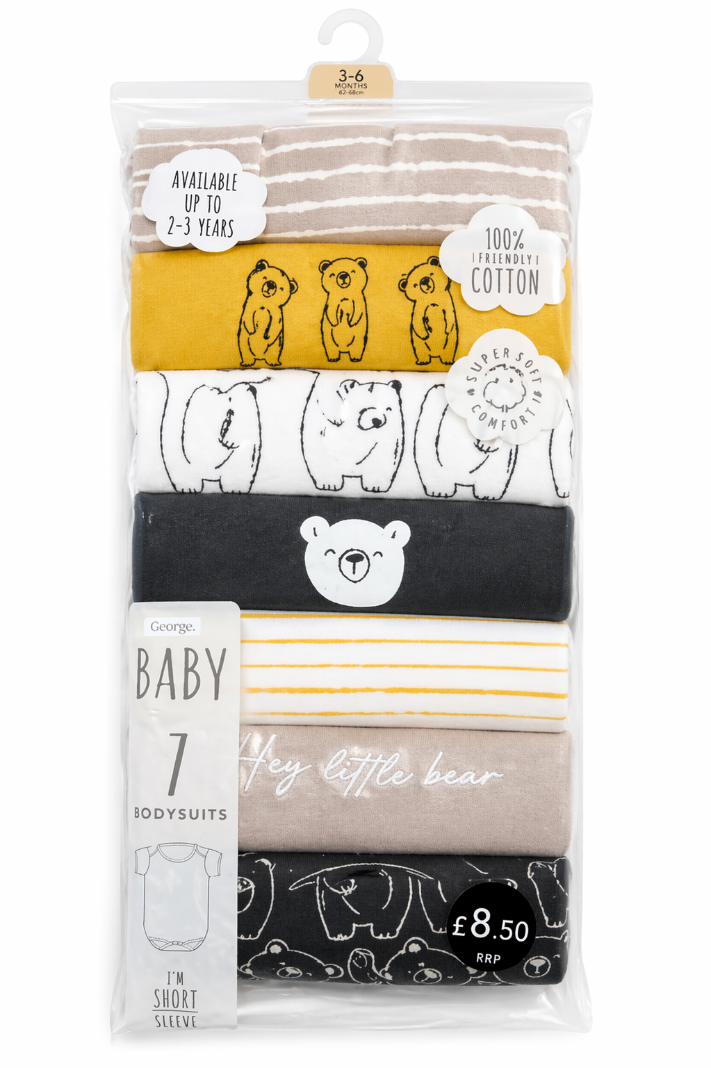 George 7pcs Cotton Bodysuit